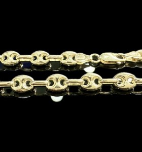 1-1-246549-1-Cadena eslabones tipo pailabote de plata de ley 925 baño oro 18K, 60 cm 