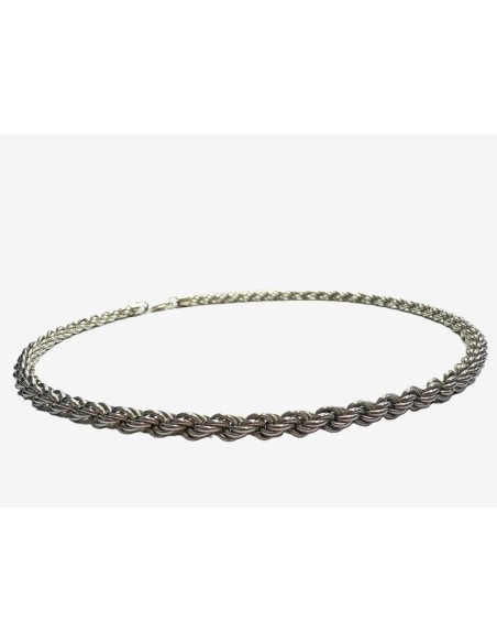 1-8-75248-1-Cadena tipo cordón salomónico de plata de ley 925, L 50cm