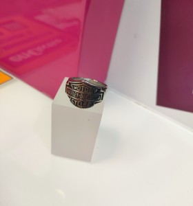 1-9-75606-1-Anillo acero plateado harley davidson T26