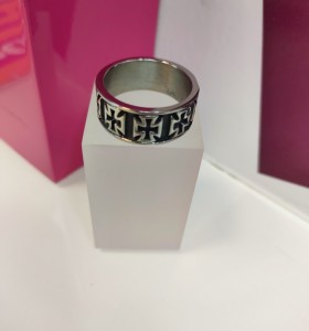 1-9-75639-1-Anillo acero plateado con cruces T27