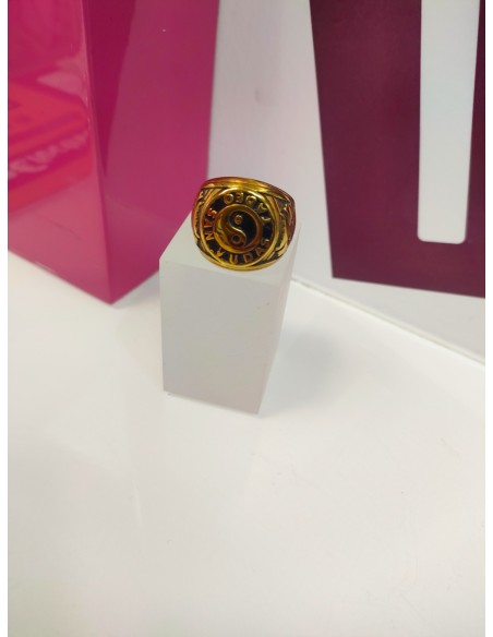 7-9-75548-1-Anillo acero dorado con yin y yang T22