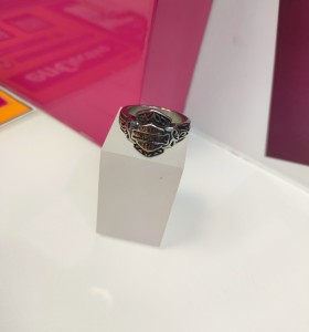 6-9-75604-1-Anillo acero plateado harley davidson T28