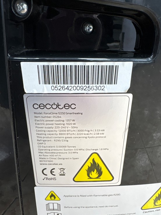 1-1-269754-4-Aire Acondicionado Cecotec ForceClima 12250 Smartheating 
