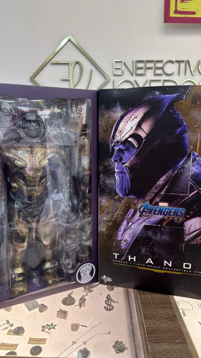 1-1-244393-2-Objetos Insólitos Hottoys-figuras De Acción Modelo Original De Thanos Endgame, Mms529, escala1 6 