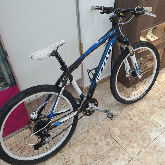 1-1-262475-1-Bicicleta Montana Scott Aspect 30 Negra Blanca Azul Talla M 26 Pulgadas