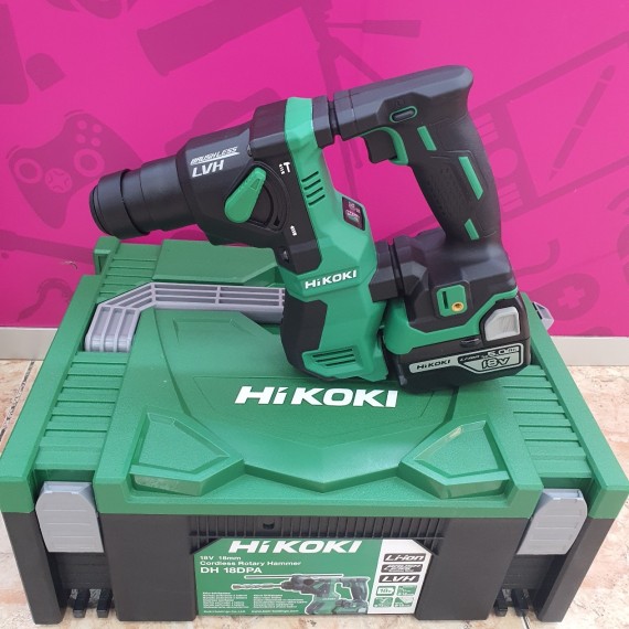 1-1-259946-1-Martillo A Bateria Hikoki DH 18DPA 230V 2Baterias (Sin Uso)