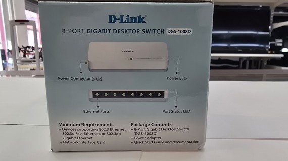 1-1-248868-2-Switch D-link 8 Port Gigabit Desktop DGS-1008 (Nuevo)