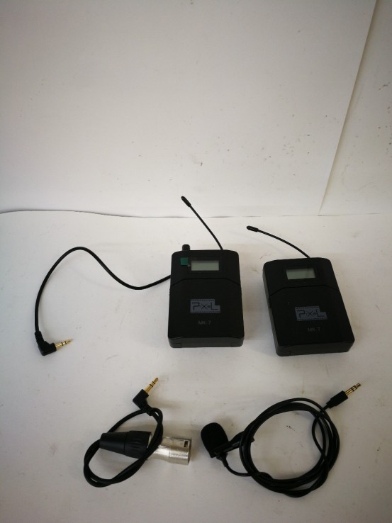 1-1-235767-1-Microfono Pixel MK-7-6 Channels UHF Wireless Lavalier Microphone 