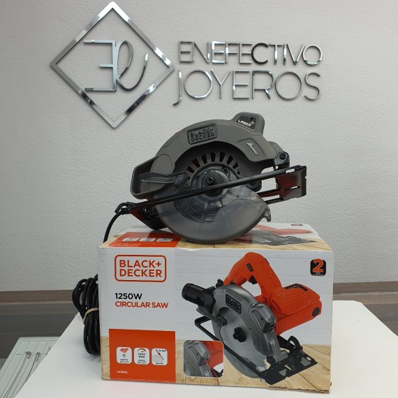1-1-256443-1-Sierra Circular BlackDecker CS1250L Con Guía Láser 1250 W 230 V