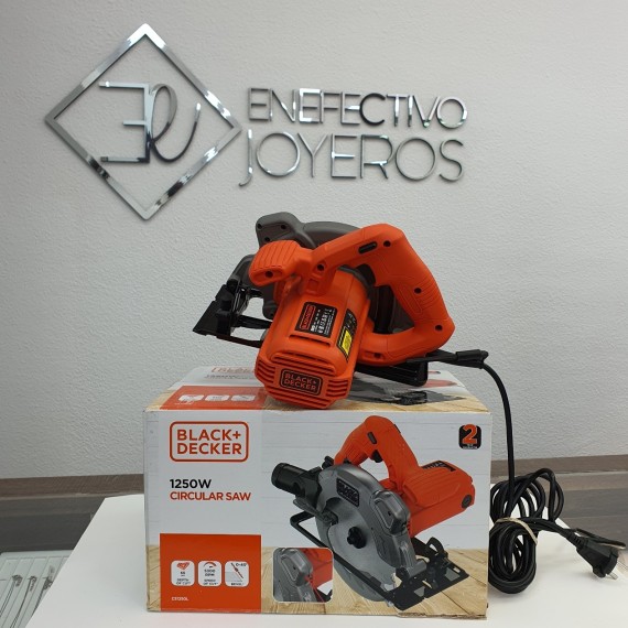 1-1-256443-2-Sierra Circular BlackDecker CS1250L Con Guía Láser 1250 W 230 V