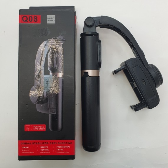 1-1-258103-1-Accesorio Móviles Q08 450mAh Anti-Shake 360-Degree Gimbal Tripode