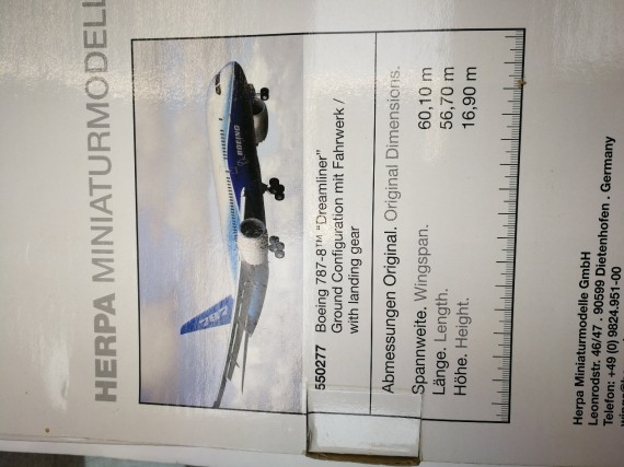 1-1-251662-5-Bebé y juguetes herpa miniaturemodelle boeing 787-8 dreamliner 550277