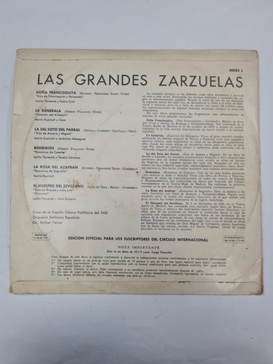 1-1-272056-2-Vinilo las grandes zarzuelas 30083