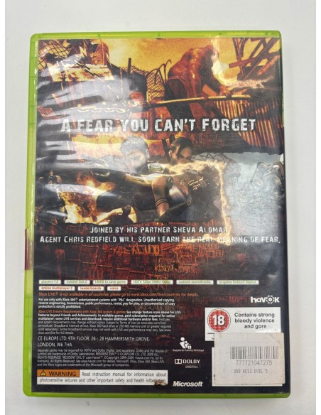 1-1-271572-2-Videojuego Xbox 360 Resdident Evil 5