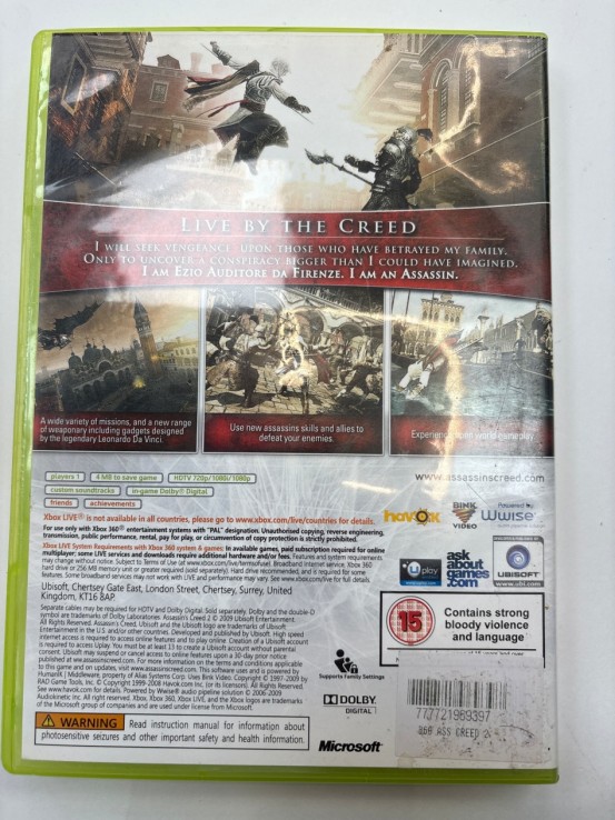 1-1-271573-2-Videojuego Xbox 360 Assassins Creed II