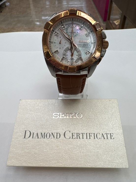1-1-271374-1-Reloj Alta Gama Señora Seiko Velatura Chronograph Diamantes 