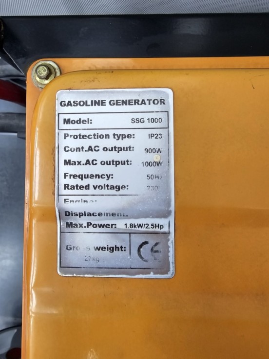 8-8-71272-2-Generador Electricidad Schwarzbach SSG 1000 1000W 