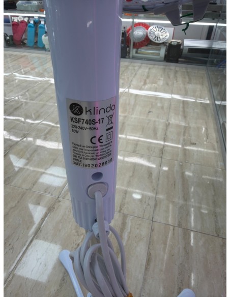 8-8-77829-4-Ventilador de pie blanco Klindo ksf7405 55w