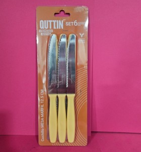 8-8-73586-1-Set Cuchillos Cocina QUTTIN Set 6 Cuchillos De Mes 12.5cm (NUEVO)
