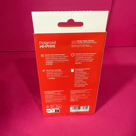 8-8-69755-3-Fotografía Y Videocámaras Papel Impresion Polaroid 2x3 20u. (Sin Uso)
