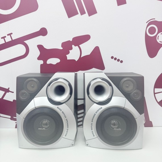 8-8-76934-1-Altavoces HiFi Philips Negros y Plateados