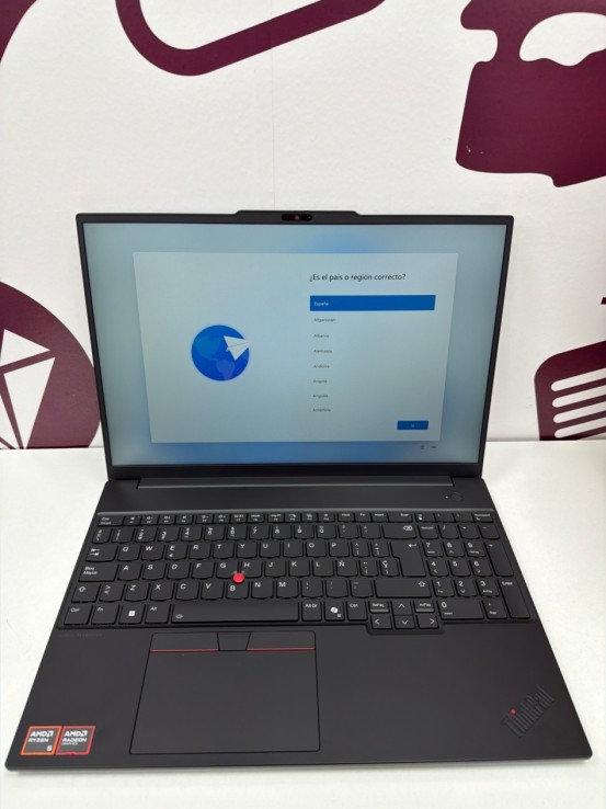 8-8-78413-3-Ordenador portátil lenovo thinkpad E16 Gen 3 rayzen 5 230w redeon 760M GRAPHICS 16gb ram 512GB SSD
