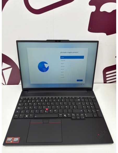 8-8-78413-3-Ordenador portátil lenovo thinkpad E16 Gen 3 rayzen 5 230w redeon 760M GRAPHICS 16gb ram 512GB SSD
