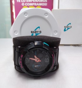 8-9-53265-1-Reloj Pulsera Señora Baby G Bga-180 Negro Rosa 2