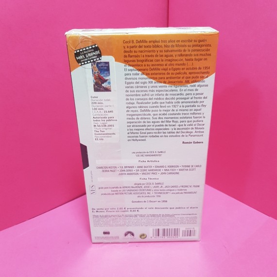 8-8-66653-2-Cine, DVD y películas VHS Los Diez Mandamientos Parte I