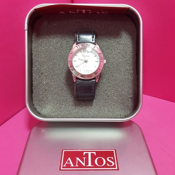8-8-66943-1-Reloj pulsera señora Antos Cussi negro (Sin Uso)