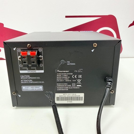 8-8-75858-4-Música Profesional Minicadena Pioneer X-EM22 - Negra Sin Mando 