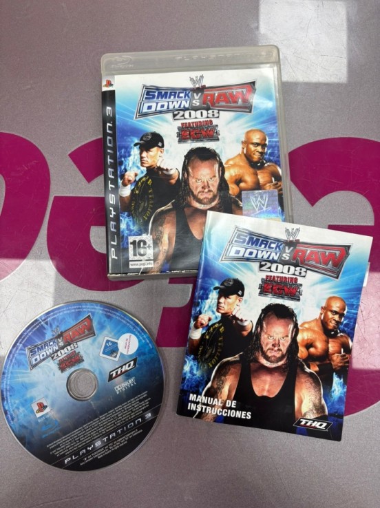 7-7-81503-1-Videojuego PS3 smack down vs raw 2008 ps3 
