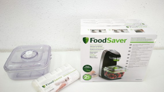 7-1-204850-1-Cocina FoodSaver Fresh Appliance Envasadora Al Vacío, 25 W, Acero Inoxidable, Negro 