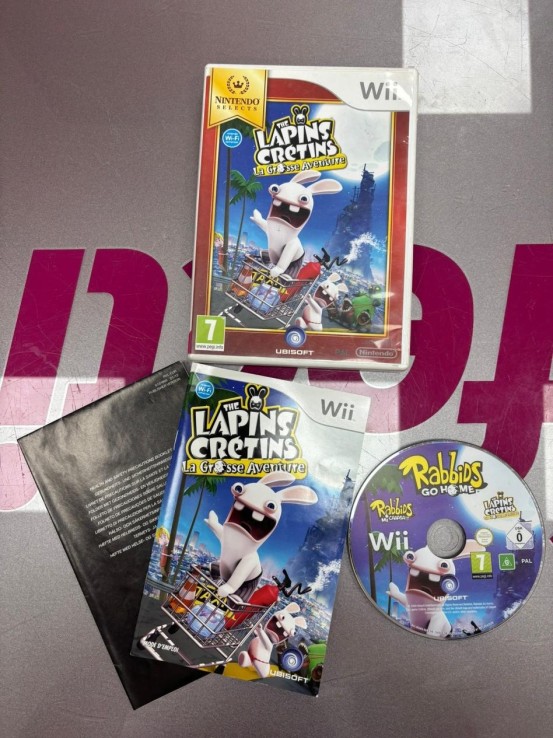 7-7-81248-1-Videojuego Wii the lapins cretins wii
