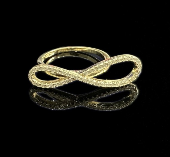 7-1-246693-1-Anillo infinito piedras de plata de ley 925 baño oro 18K