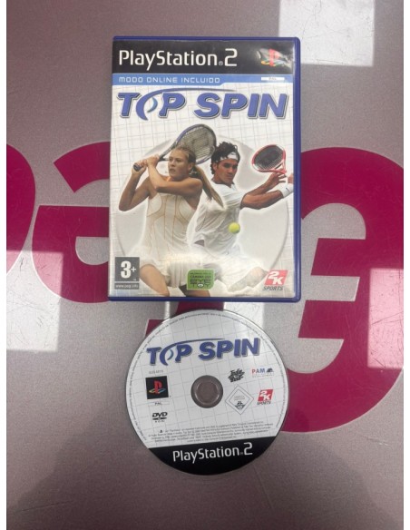7-7-87587-2-Videojuego PS2 top spin ps2
