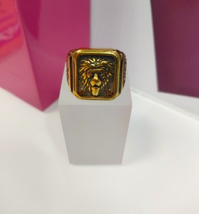 7-9-75657-1-Anillo acero dorado con simbolo de leon T20