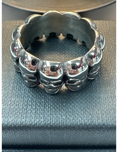 7-9-75675-1-Anillo acero plateado de calavera T25