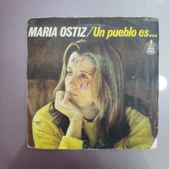 7-7-65560-1-Vinilo Maria Ostriz un pueblo es