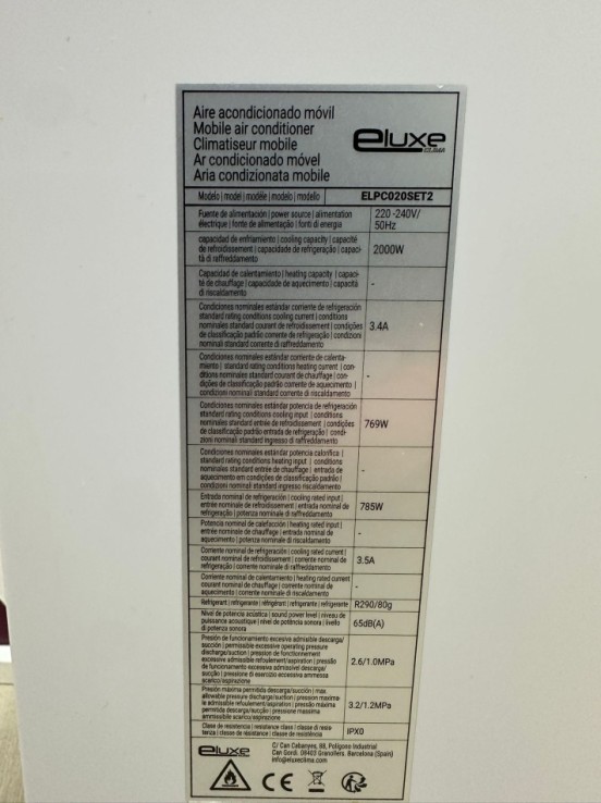 9-9-77331-6-Aire Acondicionado Eluxe Elpc020set2 (solo Frio)