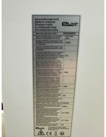 9-9-77331-6-Aire Acondicionado Eluxe Elpc020set2 (solo Frio)