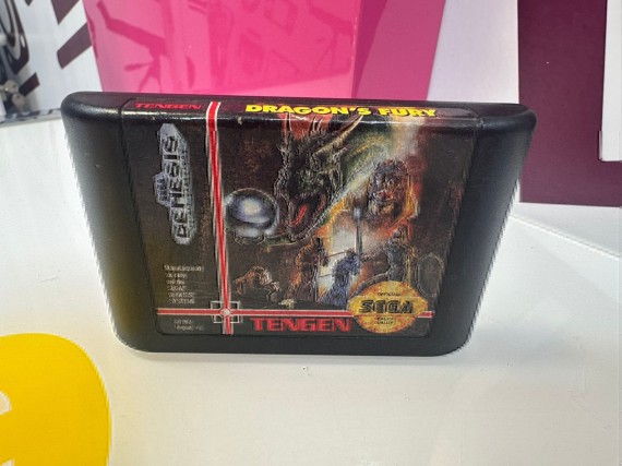 9-9-74026-1-Videojuego Sega Genesis Dragons fury Tengen (solo cartucho)