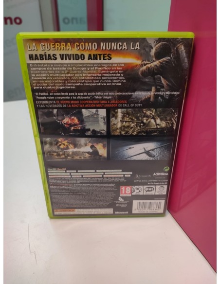 9-9-70956-2-Videojuego Xbox 360 Classics call of duty world at war 