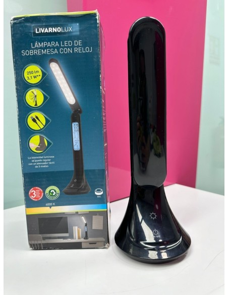 9-9-62421-3-Hogar Y Complementos Lámpara Led De Sobremesa Con Reloj