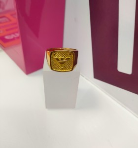 9-9-75549-1-Anillo acero dorado con simbolo de adidas T28