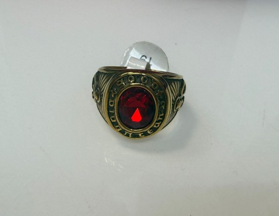 9-9-75687-2-Anillo acero hombre piedra roja t 19