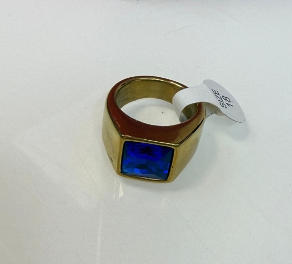 9-9-75692-1-Anillo acero tipo sello piedra azul t 18