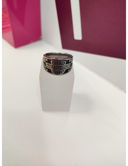 9-9-75465-1-Anillo acero plateado harley davidson T25