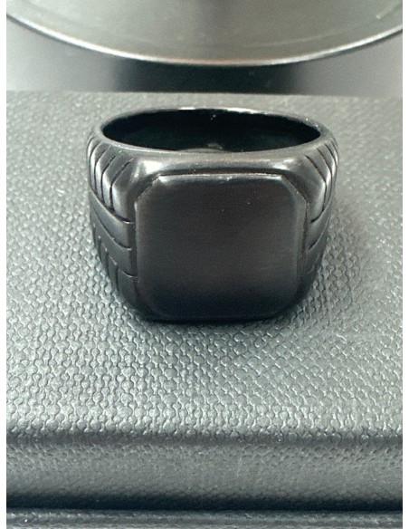 9-9-75707-1-Anillo Anillo acero negro tipo sello T20