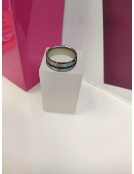 9-9-75717-1-Anillo acero plateado con linea azul T18
